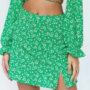 Women’s Princess Polly Charlie Floral Mini Slit Skirt Size 2